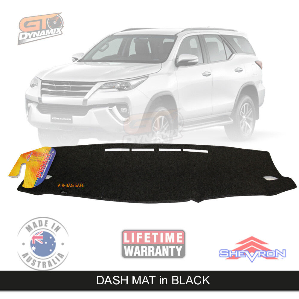 Shevron Dash Mat For Toyota Fortuner GX GXL All Models 8/2015-2024 DM1413 Black