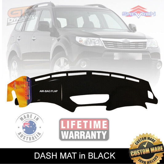 Shevron Dash Mat SUBARU Forester SH All Models 2008-20Dec/2013 DM1069 Black