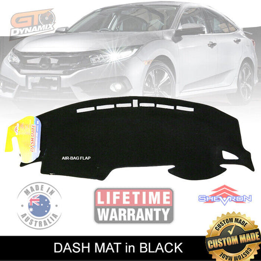 Shevron Dash Mat HONDA Civic 10th Generation VTi VTi-20S VTi-20L RS 2016-2021 DM1437 Black