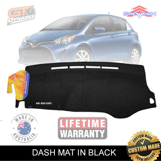 Shevron Dash Mat For Toyota Yaris Hatch XP130 Facelift 6/2014-4/2020 DM1374 Black