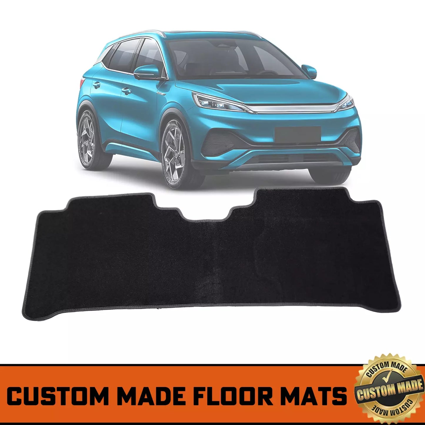 Custom Floor Mats 2 Rows Black For BYD Atto 3 2022-2024