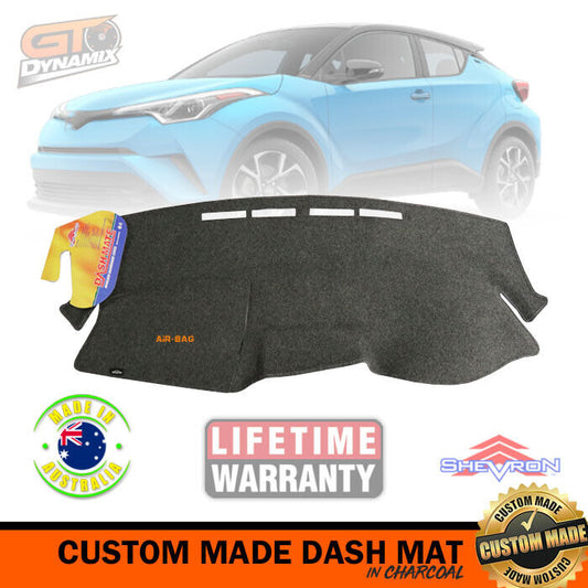 Shevron Dash Mat For Toyota C-HR GXL Koba CHR S-CVT 11/2019-2009/2023 DM1580 Charcoal