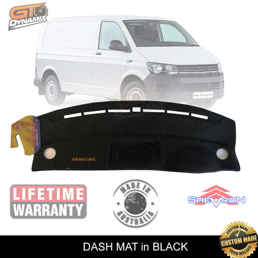 Shevron Dash Mat VOLKSWAGEN Transporter T6 with Coin Tray 6/2015-5/2020 DM1442 Black