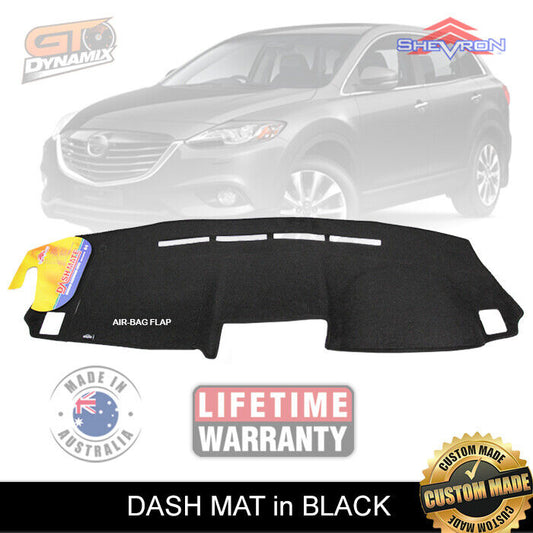 Shevron Dash Mat Mazda CX-9 Luxury Classic Grand Touring 2008-6/2016 CX9 DM1086 Black