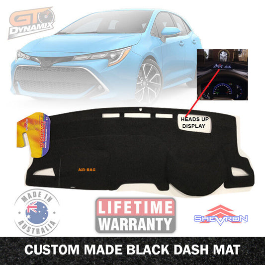 Shevron Dash Mat For Toyota Corolla ZWE211R ZR WITH HUD 6/2018-2024 DM1542 Charcoal