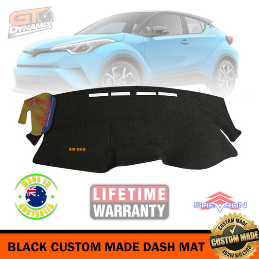 Shevron Dash Mat For Toyota C-HR GXL Koba CHR S-CVT 11/2019-2009/2023 DM1580 Black