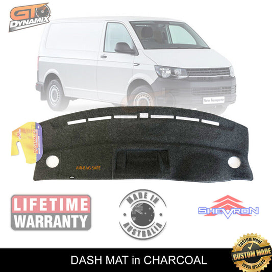 Shevron Dash Mat VOLKSWAGEN Transporter T6 with Coin Tray 6/2015-5/2020 DM1442 Charcoal