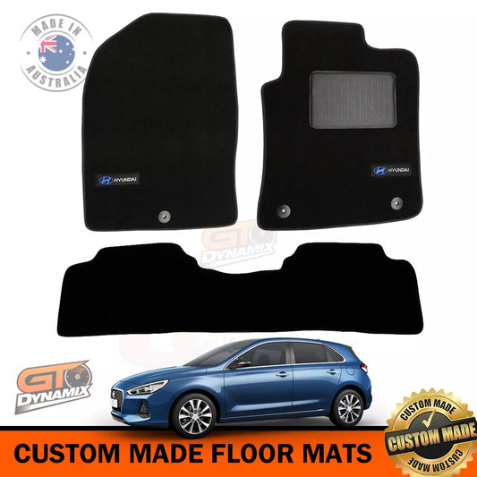 Custom Made Black Floor Mats Hyundai i30 PD SR Premium Active Hatch 3/2017-2024