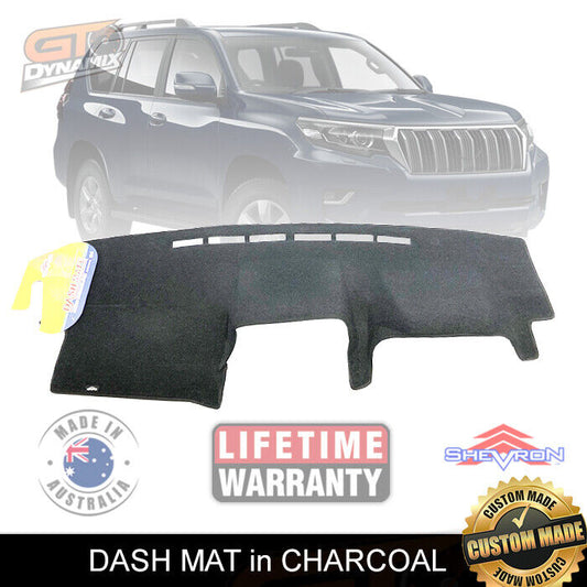 Shevron Dash Mat For Toyota Prado 150 Series GDJ150R  GX GXL 11/2017-2024 DM1509 Charcoal