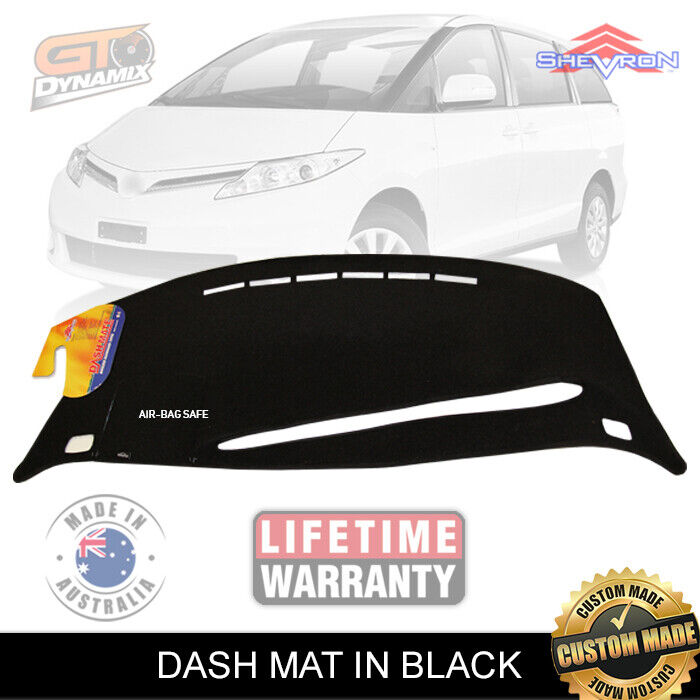 Shevron Dash Mat For Toyota Tarago Van GLi GLX ACA50 4/2006-2024 DM1039 Black