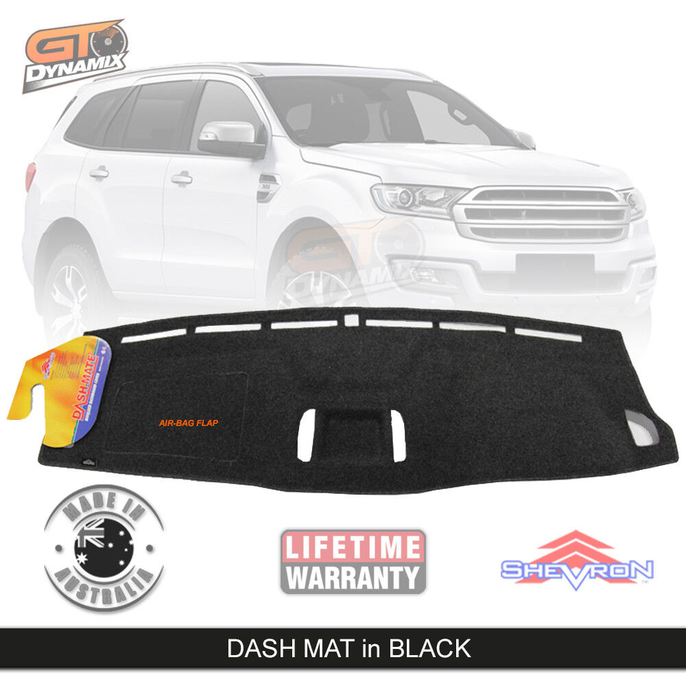 Shevron Dash Mat FORD EVEREST UA AMBIENTE with COIN TRAY 6/2015-2019 DM1405 Black