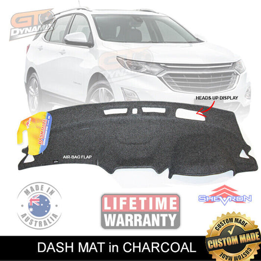 Shevron Dash Mat HOLDEN EQUINOX + HUD LS LS+ LT LTZ LTZ-V 10/2017-6/2020 DM1499D Charcoal