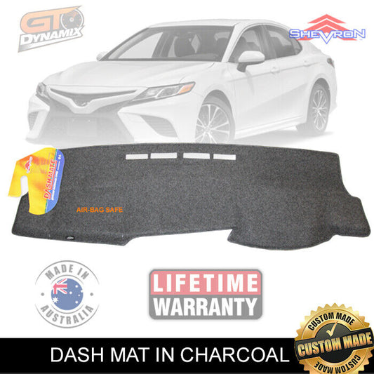 Shevron Dash Mat For Toyota Camry ASV70R Ascent SX SL NO HUD 11/2017-2024 DM1498 Charcoal