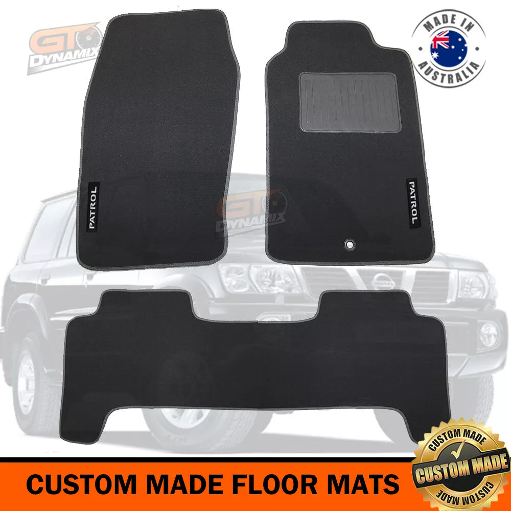 Custom Made Floor Mats Front and Rear For NISSAN PATROL GU Y61 12/1997-9/2004 Ti ST CHAR