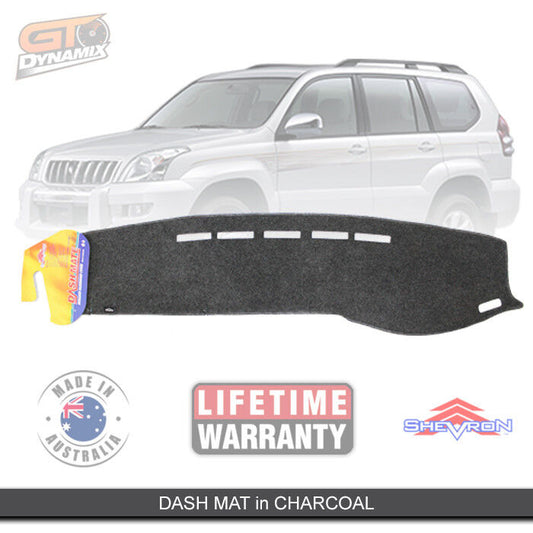 Shevron Dash Mat For Toyota PRADO 120 SERIES GX GXL Grande 3/2003-9/2009 DM905 Charcoal