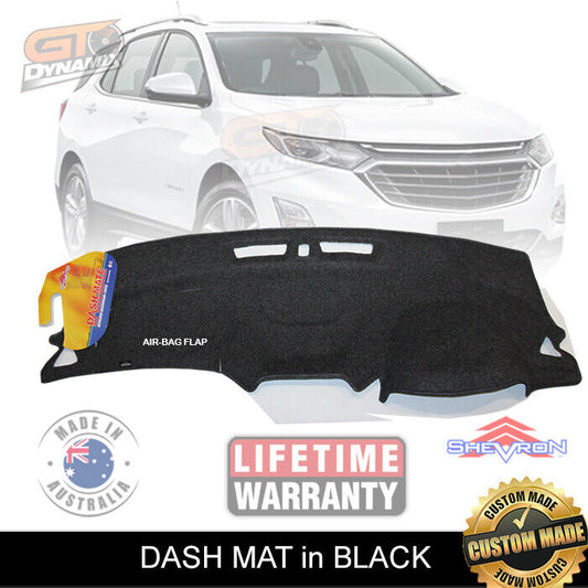 Shevron Dash Mat HOLDEN EQUINOX NO HUD LS LS+ LT LTZ LTZ-20V 10/2017-6/2020 DM1499 Black