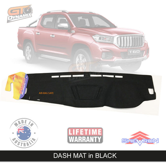 Shevron Dash Mat LDV T60 PRO LUXE SK8C Suits all models July/2017-2024 DM1493 Black