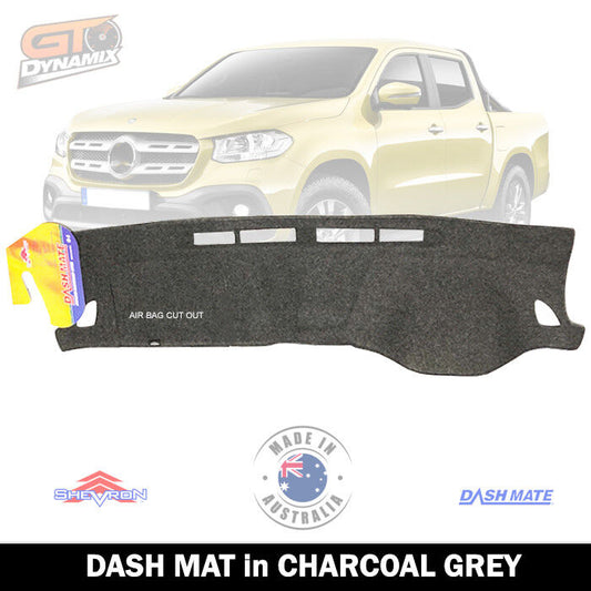 Shevron Dash Mat Mercedes X CLASS Dual Cab Chassis X220 X250 2018-2024 DM1516 Charcoal