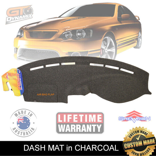 Shevron Dash Mat FORD Falcon FPV BA BF MKII GT GT-20P F6 w/ Gauge 10/2004-4/2008 DM966 Charcoal