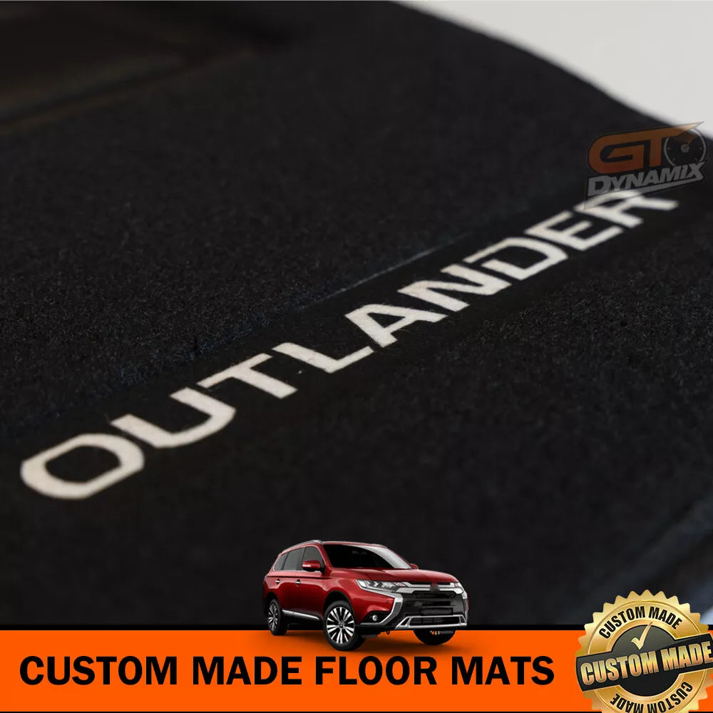 BLACK Custom Floor Mats Mitsubishi Outlander ZJ ZK ZL EXCEED VRX LS 11/2012-2020