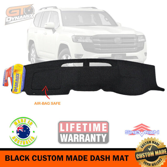 Shevron Dash Mat For Toyota Landcruiser 300 Series GR SPORT Sahara 7/2021-2024 DM1635 Black