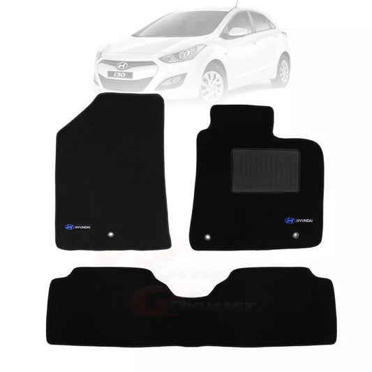 Custom Made Floor Mats Front and Rear For Hyundai i30 GD Hatch 2012-2/2017 BLACK