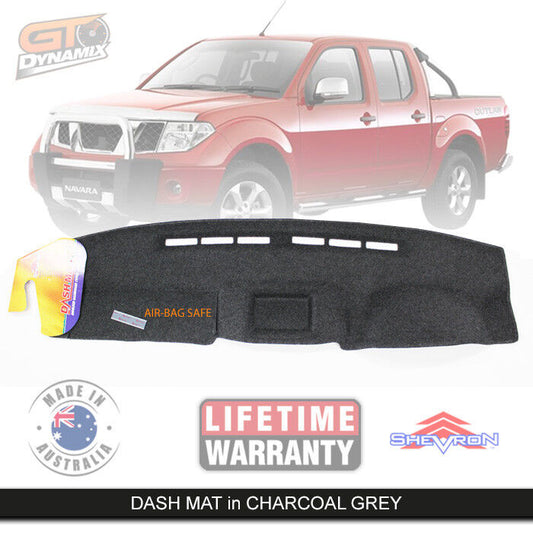 Shevron Dash Mat Nissan Navara ST-20X with coin tray NO LID 10/2005-3/2010 DM994 Charcoal