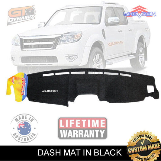 Shevron Dash Mat Ford Ranger Wildtrack with Gauges PJ-20PK 6/2009-5/2012 DM1025G Black