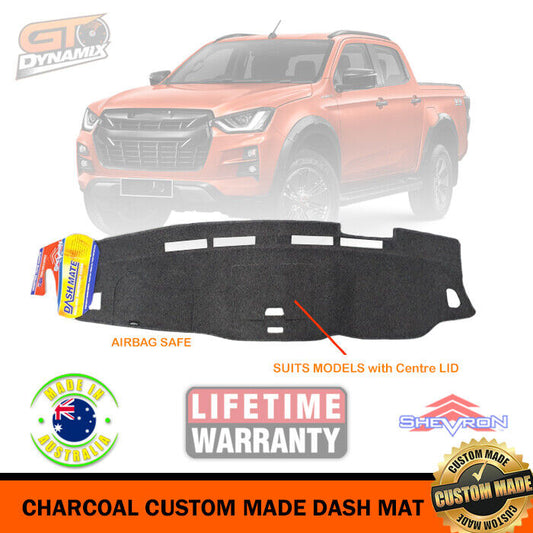 Shevron Dash Mat ISUZU D-MAX + Centre Lid 7/2020-2024 LS-M LS-U DM1589 Charcoal