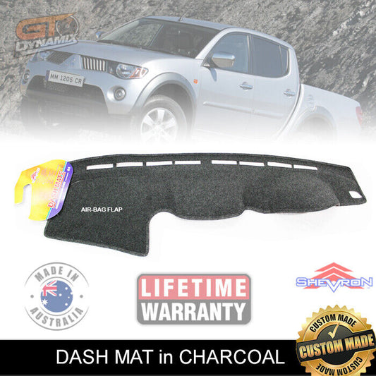 Shevron Dash Mat Mitsubishi Triton ML MN GLX-20R GL 7/2006-6/2015 DM1016 Charcoal