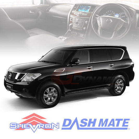 Shevron Dash Mat Nissan Patrol Y62 ST-L Ti Ti-L 2013-2024 DM1305 Black