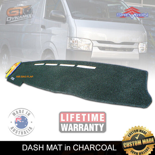 Shevron Dash Mat For Toyota Hiace 200 Series SWB & LWB 2/2005-2019 KDH201R DM979 Charcoal