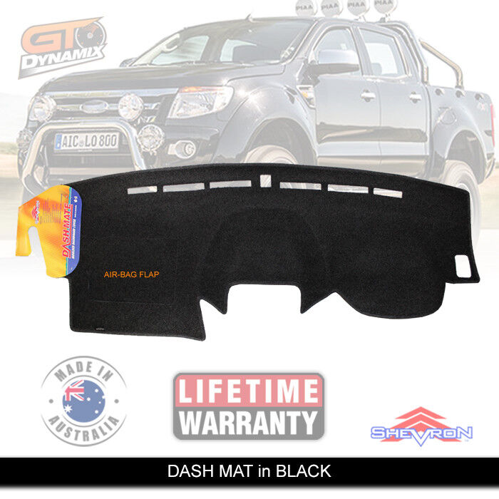 Shevron Dash Mat FORD RANGER PX T6 10/2011-5/2015 Wildtrack XLT XL XLS DM1244 Black