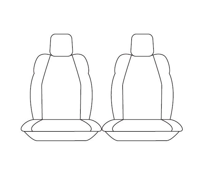 TUFF HD TRADE Canvas Seat Covers Front For Isuzu MU-X RJ 7/2021-2024 Black