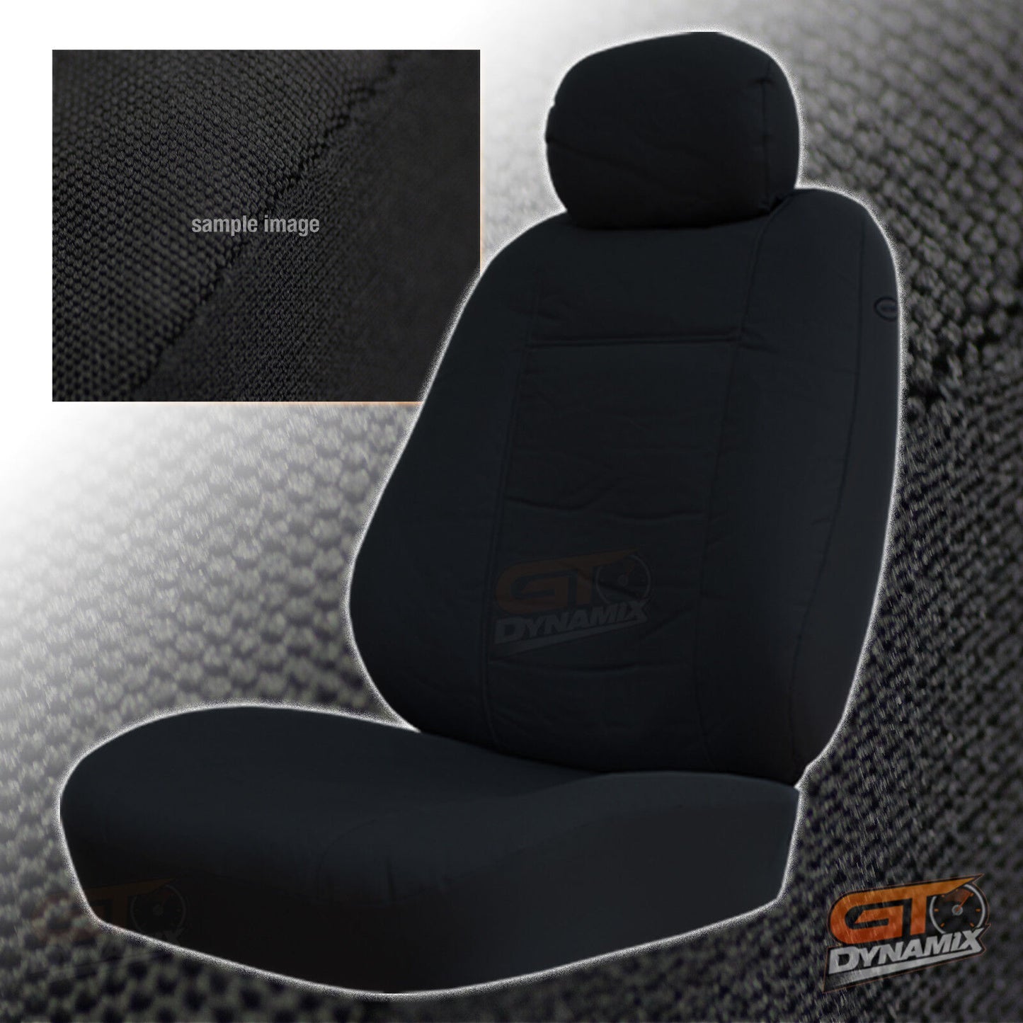 Tuff Canvas Seat Covers 2 Row For Nissan Navara NP300 Dual Cab ST-X ST 03/2015-2017 Black